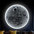 3D Textured Moon Wall Lamp – Realistic Handmade LED Infinity Light for Luxury Home Decor